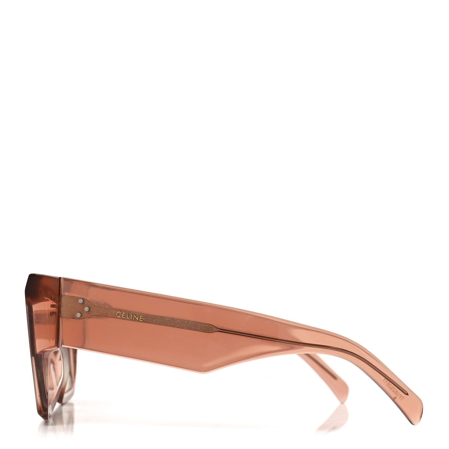 Acetate Flat Top Rectangular Sunglasses CL40092I Shiny Milky Hazelnut