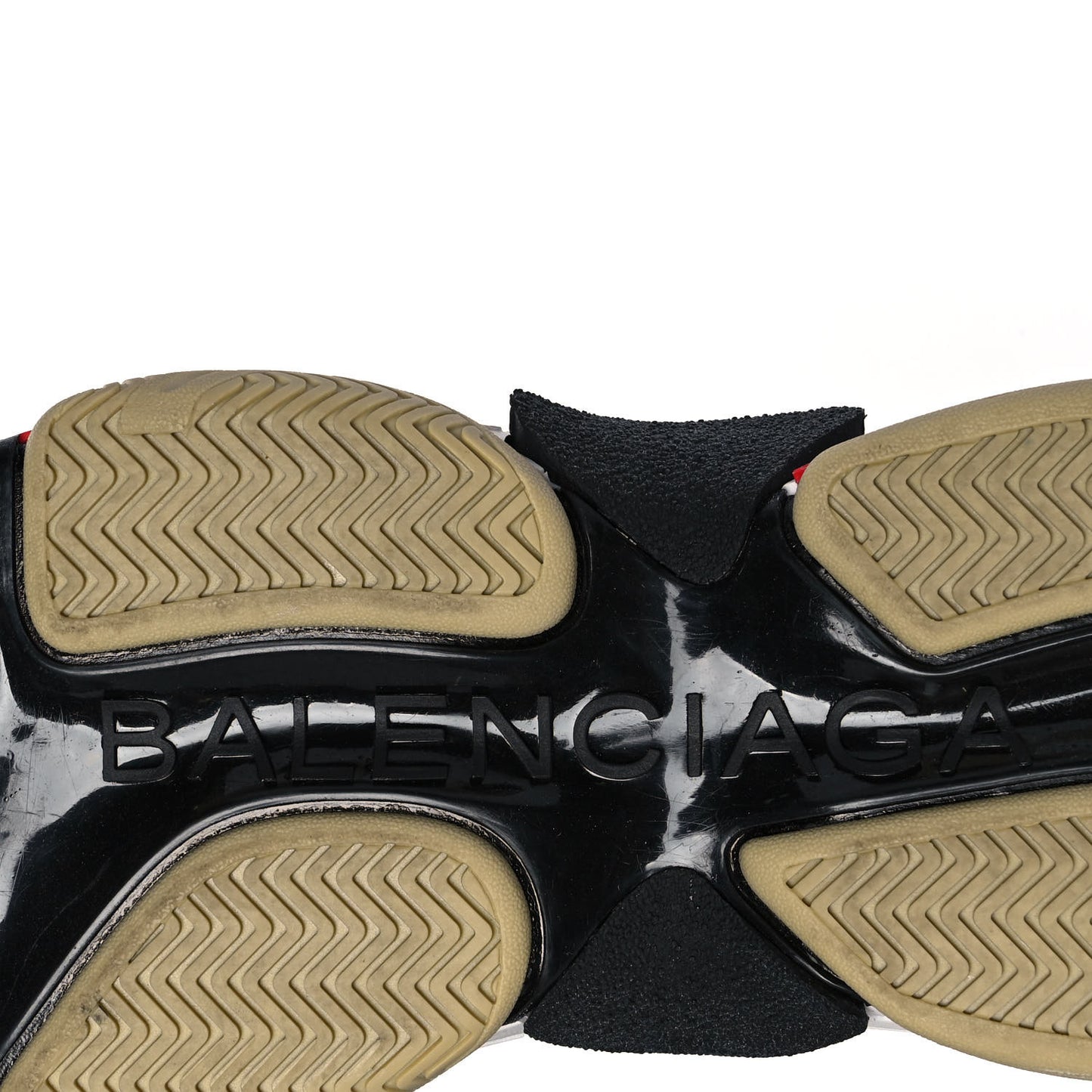X GUCCI GG Supreme Monogram Allover Logo Mens Triple S Sneakers 43 Beige Ebony Mystic White