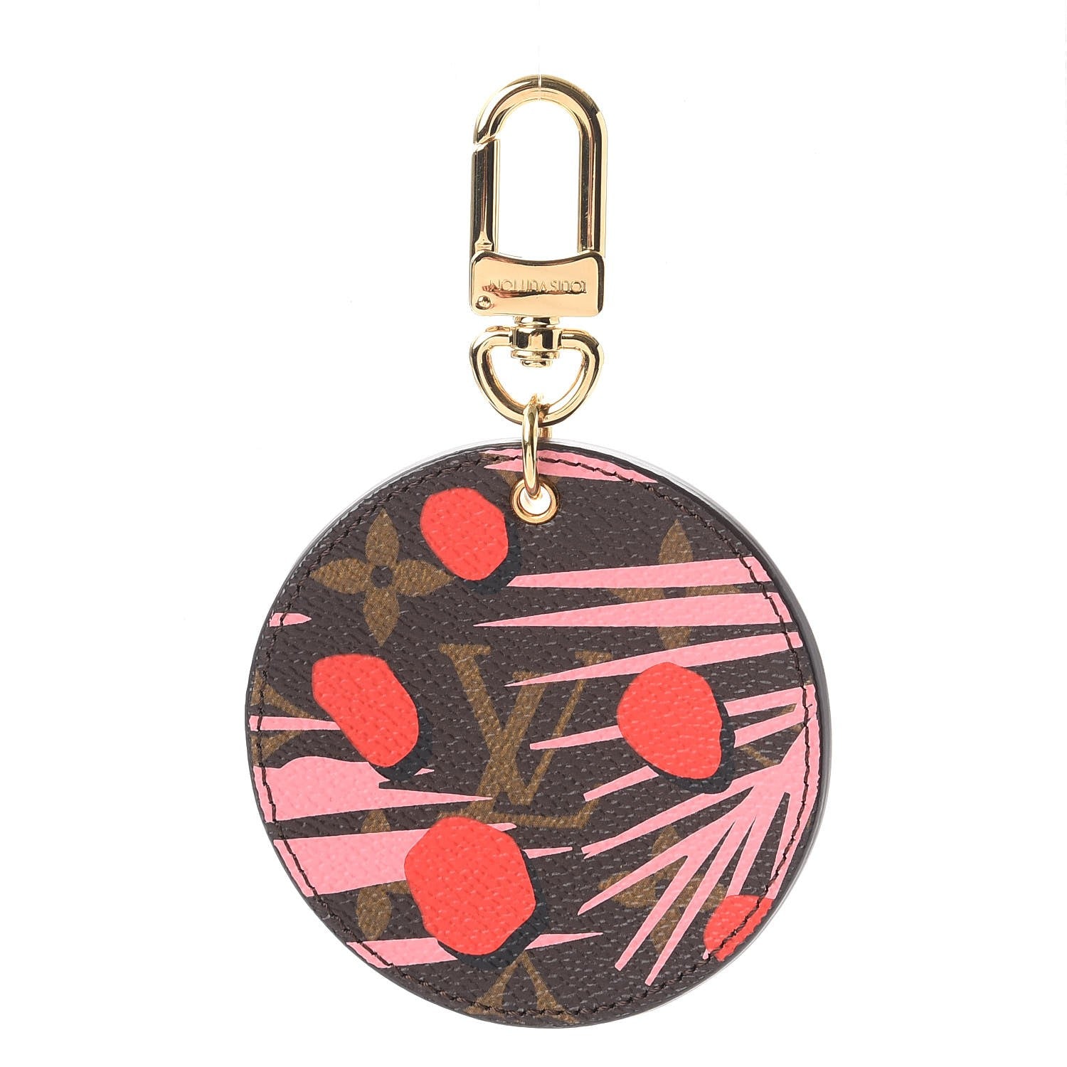Louis Vuitton Monogram Jungle Dots Bag Charm Key Ring Sugar Pink Poppy 1 of 6