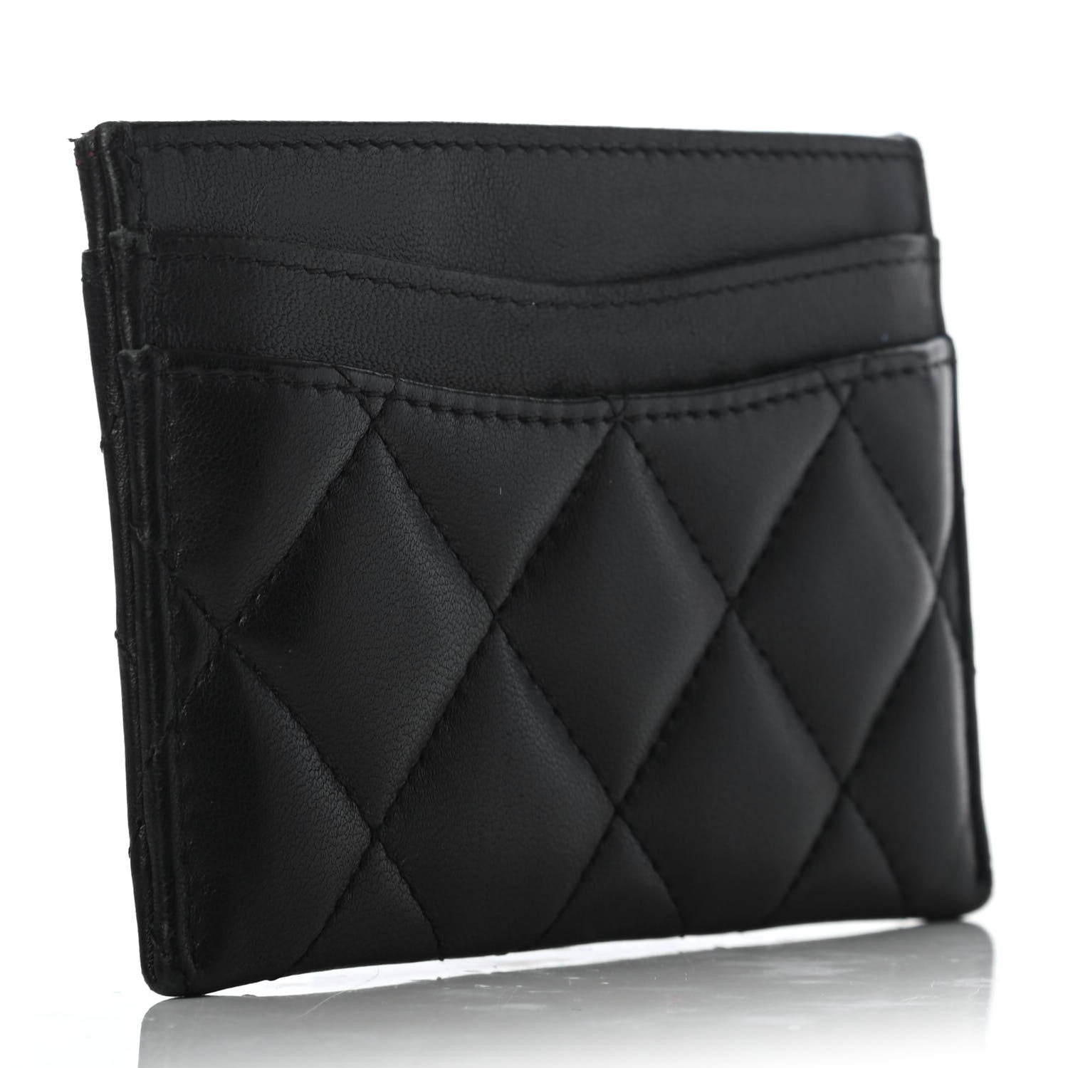 Chanel Lambskin Quilted Card Holder Black 2 of 8