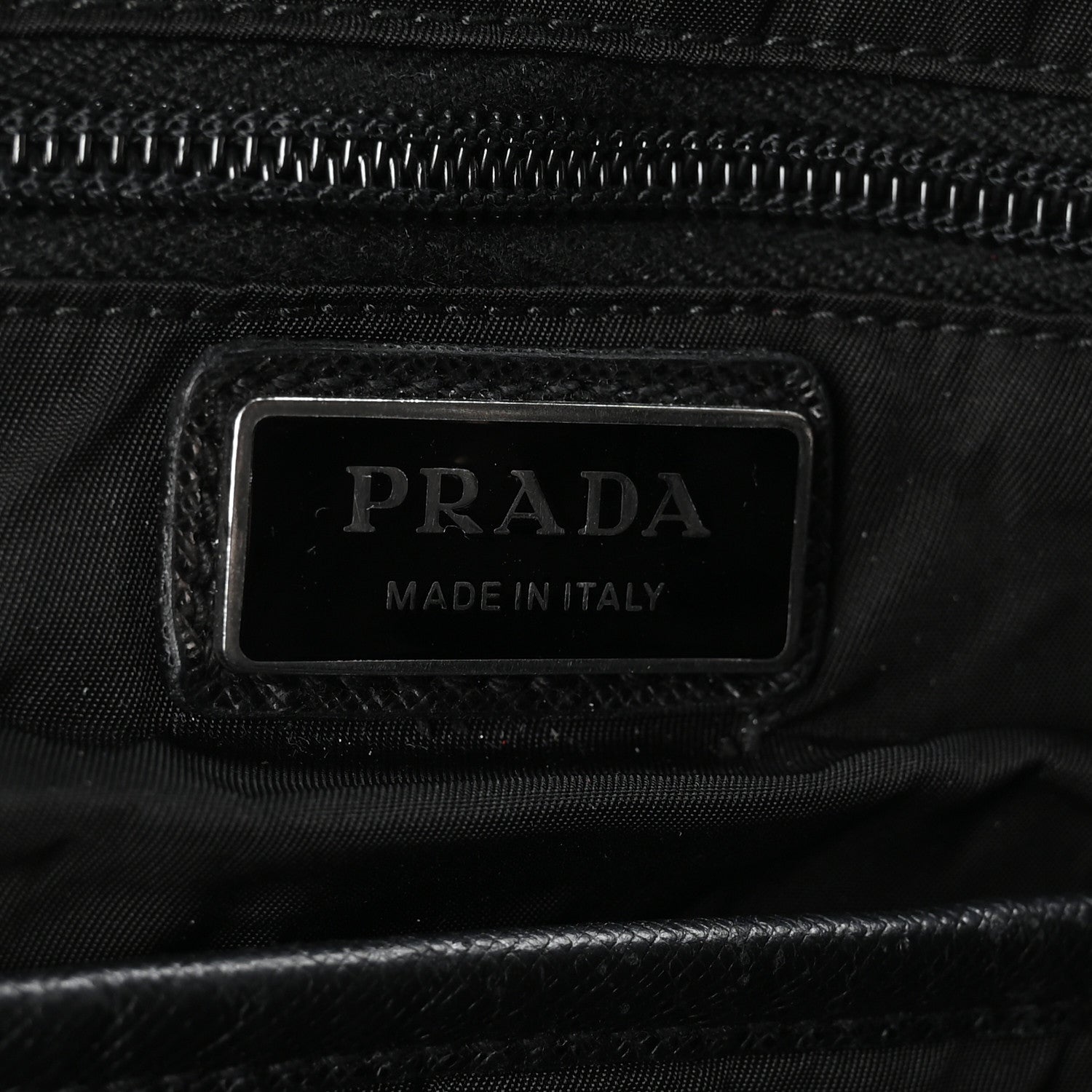 Prada Re-Nylon Saffiano Logo Double Buckle Backpack Black 5 of 11
