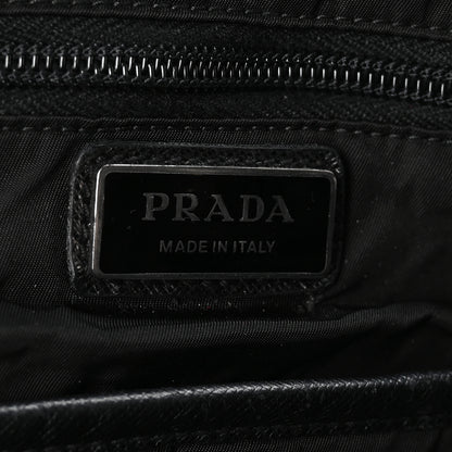 Prada Re-Nylon Saffiano Logo Double Buckle Backpack Black 5 of 11