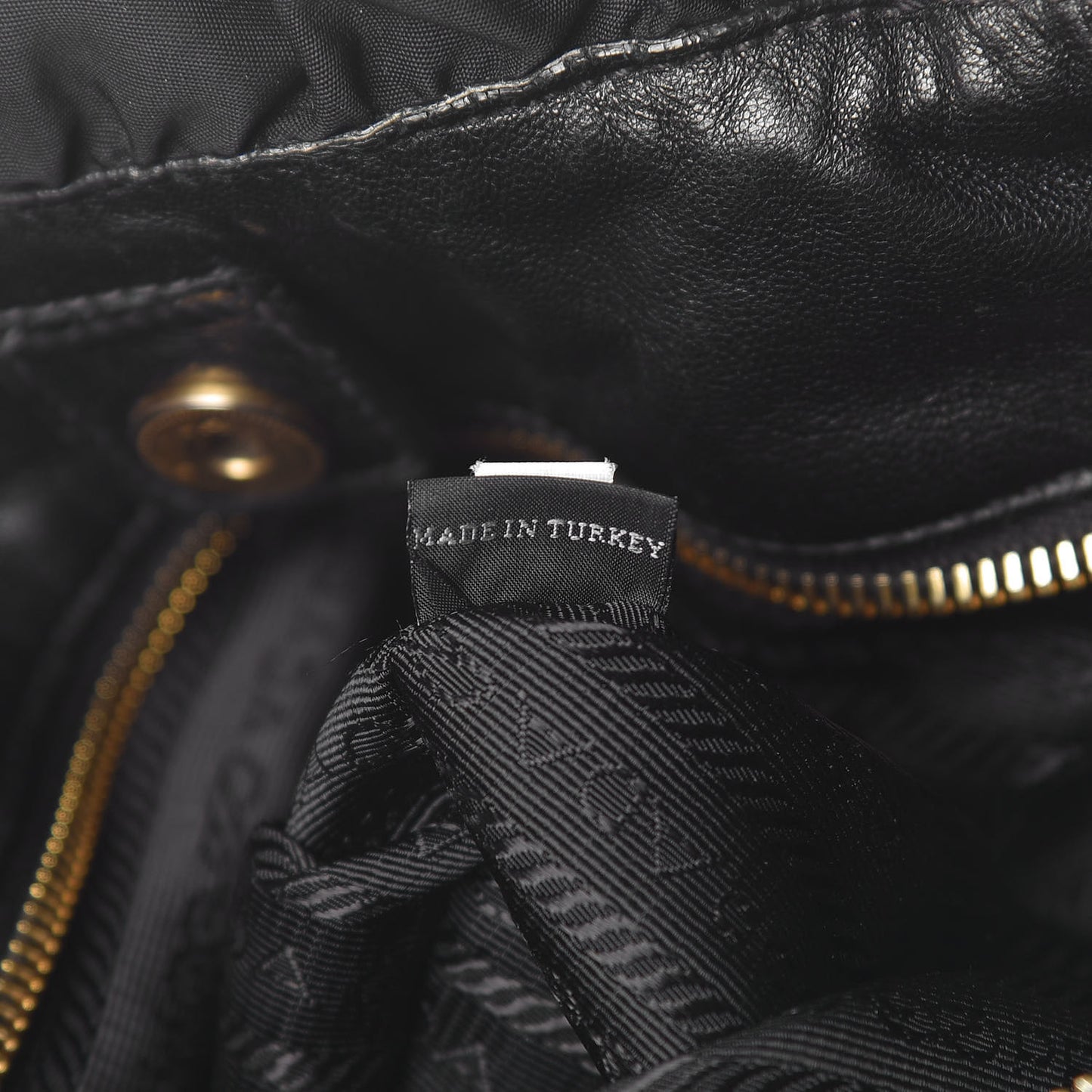 Tessuto Nylon Jacquard Logo Tote Black