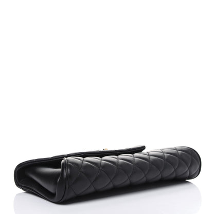 Chanel Lambskin Quilted Fold Up Again Clutch Black 4 of 17