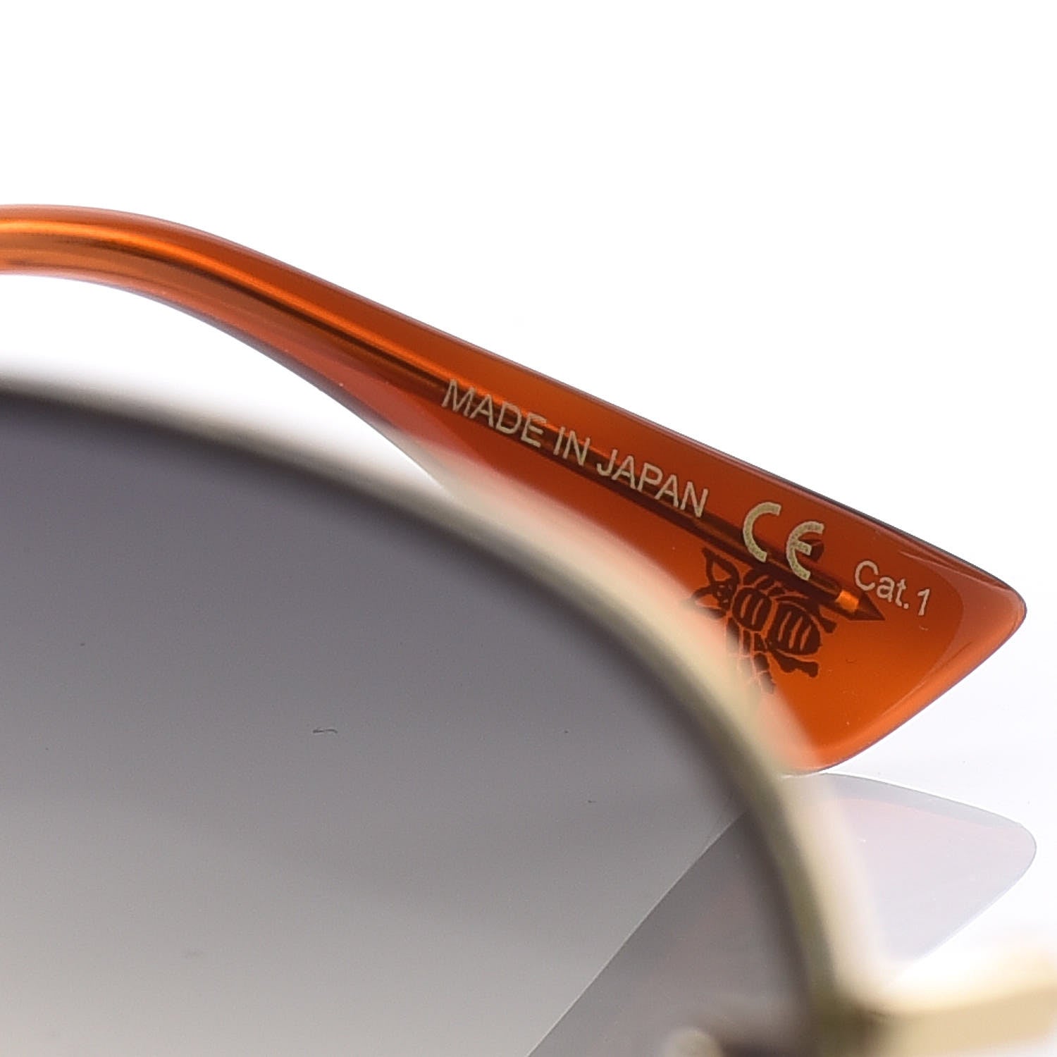 Gucci Metal Glitter Aviator Sunglasses G0227S Gold 5 of 8