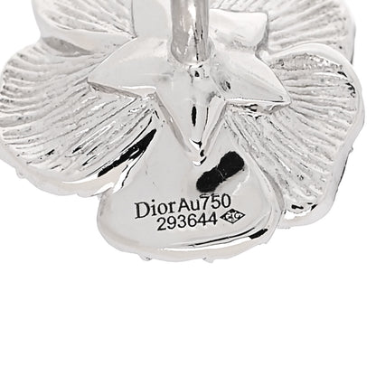 Christian Dior 18K White Gold Diamond Rose Bagatelle Single Earring 4 of 5