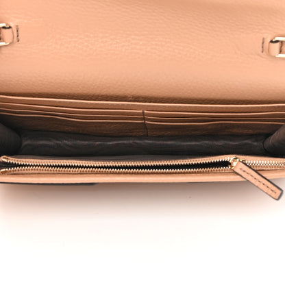 Gucci Pebbled Calfskin Soho Wallet on Chain Camelia 5 of 12