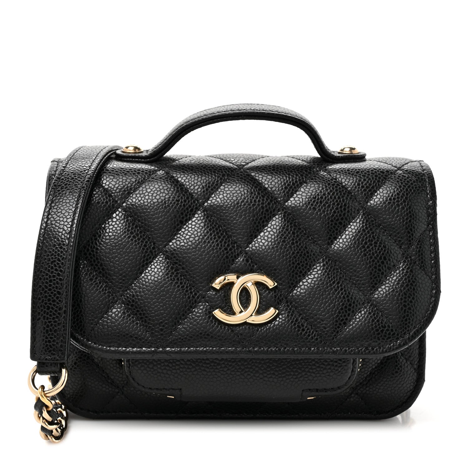 Chanel Caviar Quilted Business Affinity Clutch With Chain Black 1 of 12