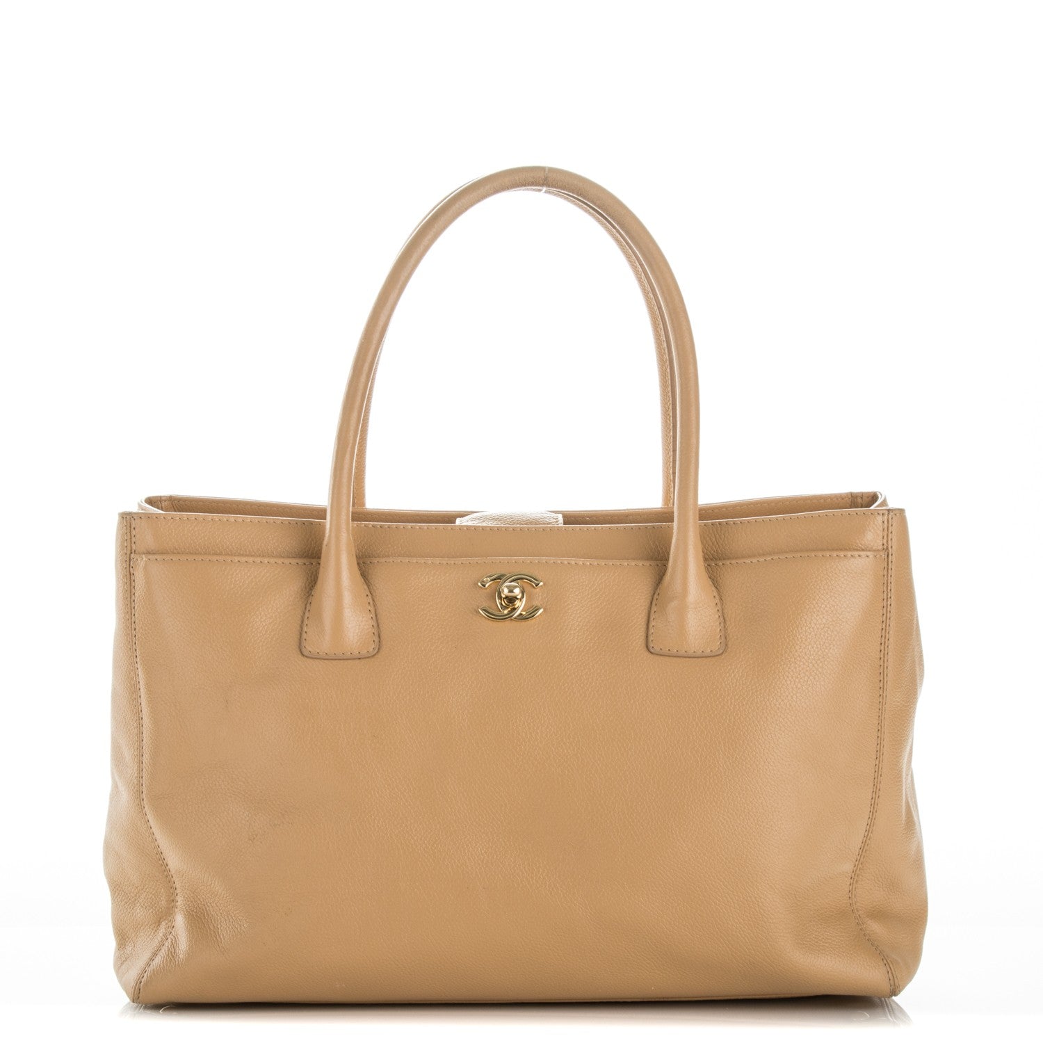 Chanel Calfskin Cerf Executive Shopper Tote Beige 1 of 11