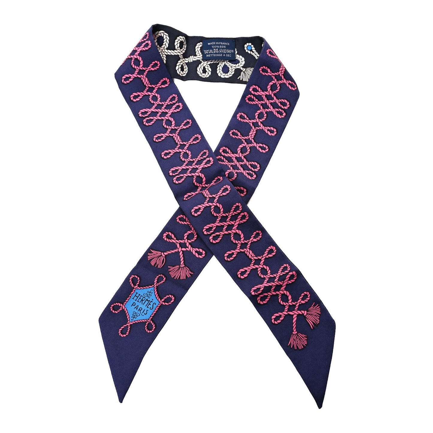 Silk Galons Et Brandebourg Twilly Indigo Rose Vif Marine