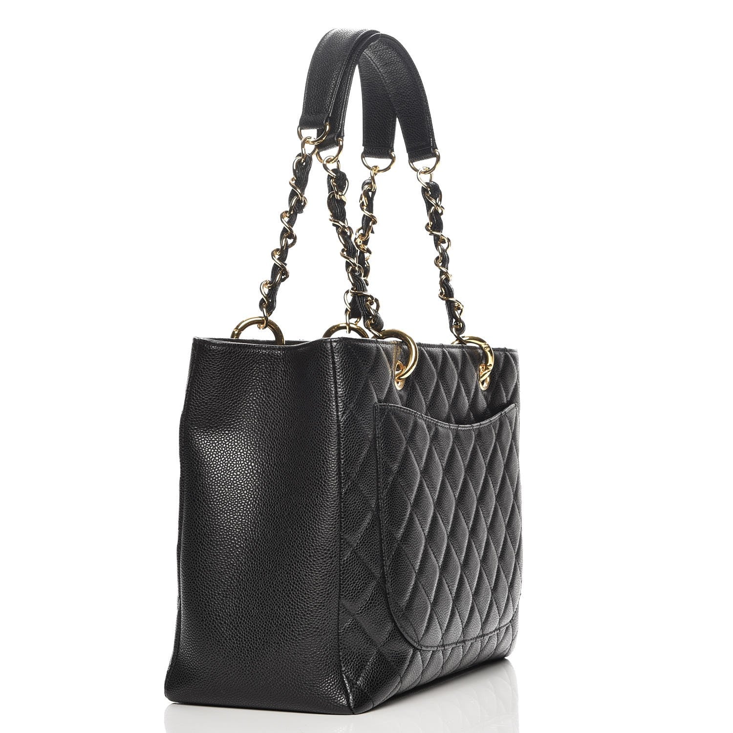 Chanel Caviar Quilted Grand Shopping Tote GST Black 3 of 7