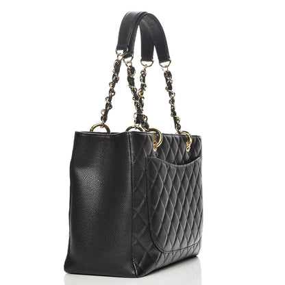 Chanel Caviar Quilted Grand Shopping Tote GST Black 3 of 7
