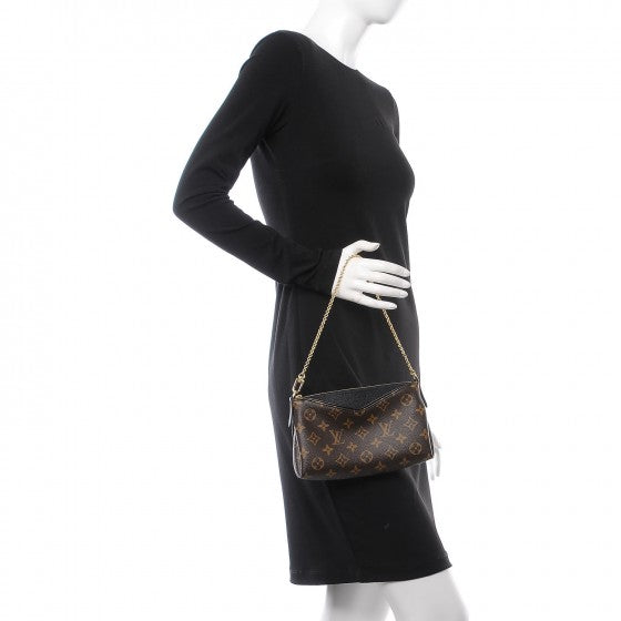 Louis Vuitton Monogram Pallas Clutch Black 3 of 10