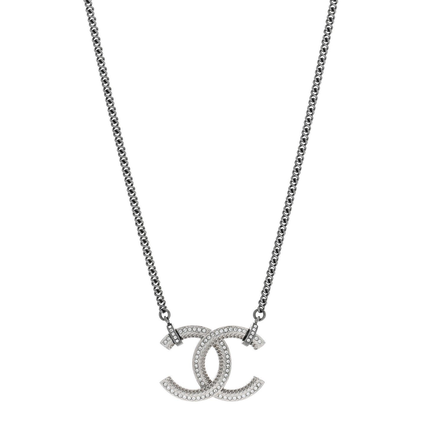Ruthenium Crystal CC Chain Necklace
