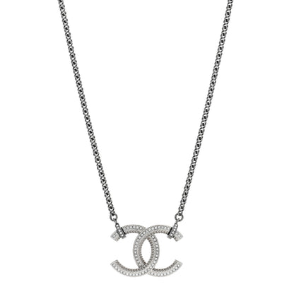 Chanel Ruthenium Crystal CC Chain Necklace 1 of 4