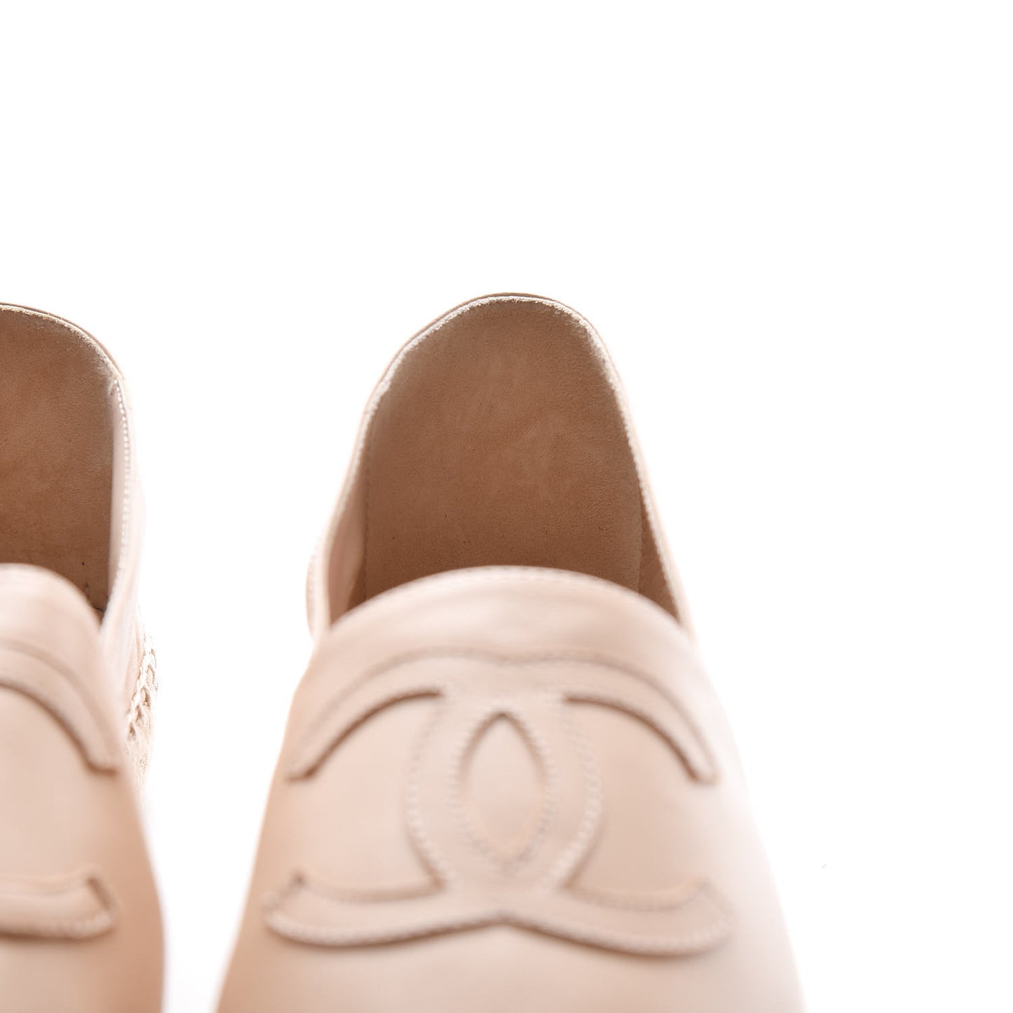 Lambskin CC Espadrilles 39 Beige Black
