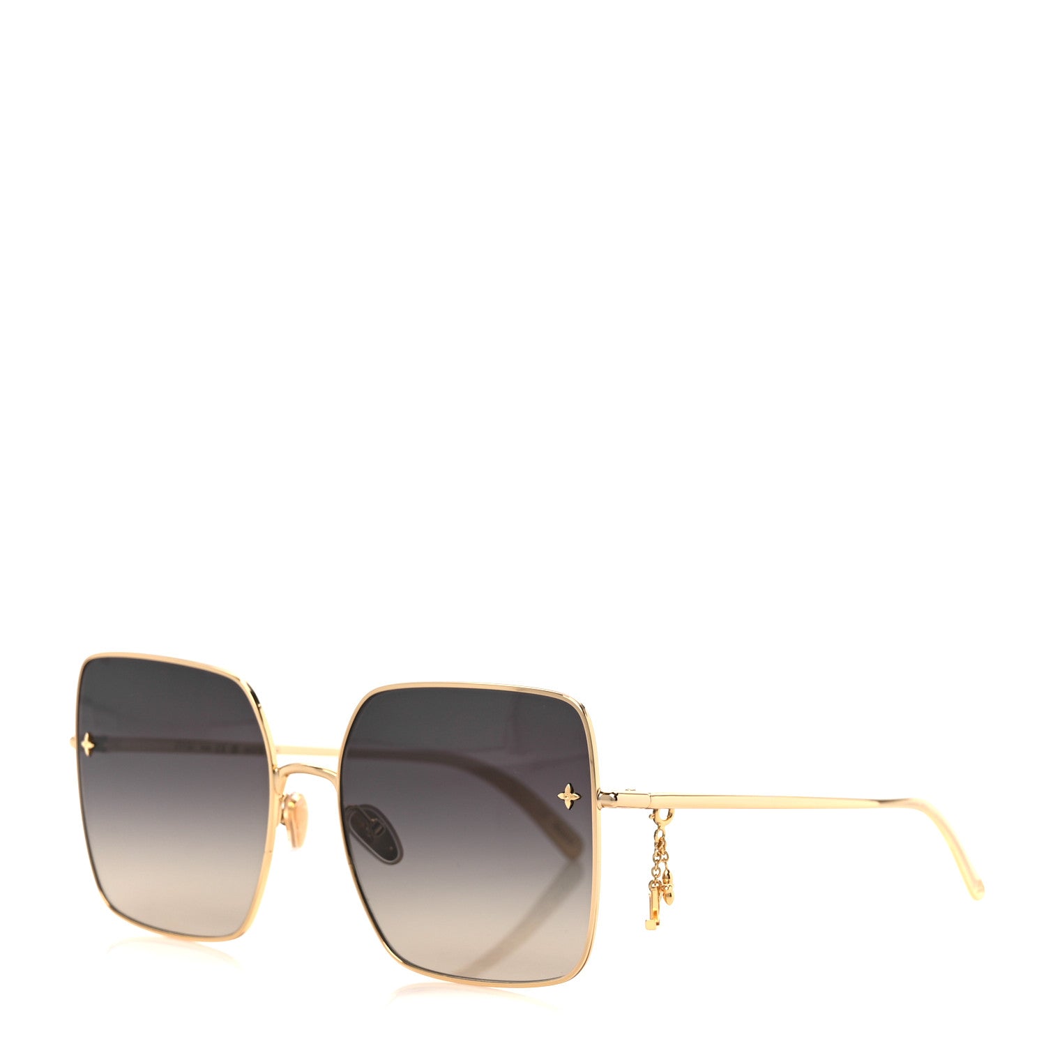 Louis Vuitton Metal LV Square Charm Sunglasses Z1718U Black 1 of 9