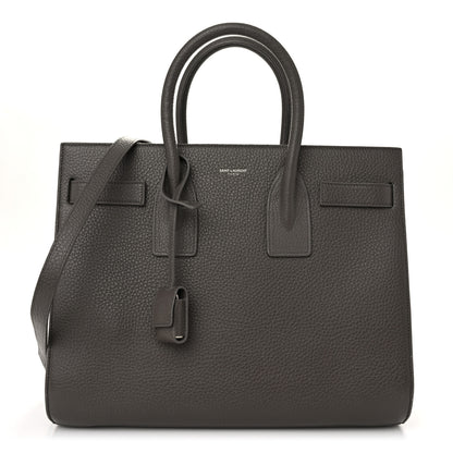Saint Laurent Grained Calfskin Small Sac De Jour Fog 1 of 10