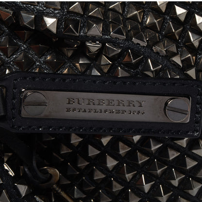 Burberry Prorsum Calfskin Studded Knight Satchel Black 10 of 10