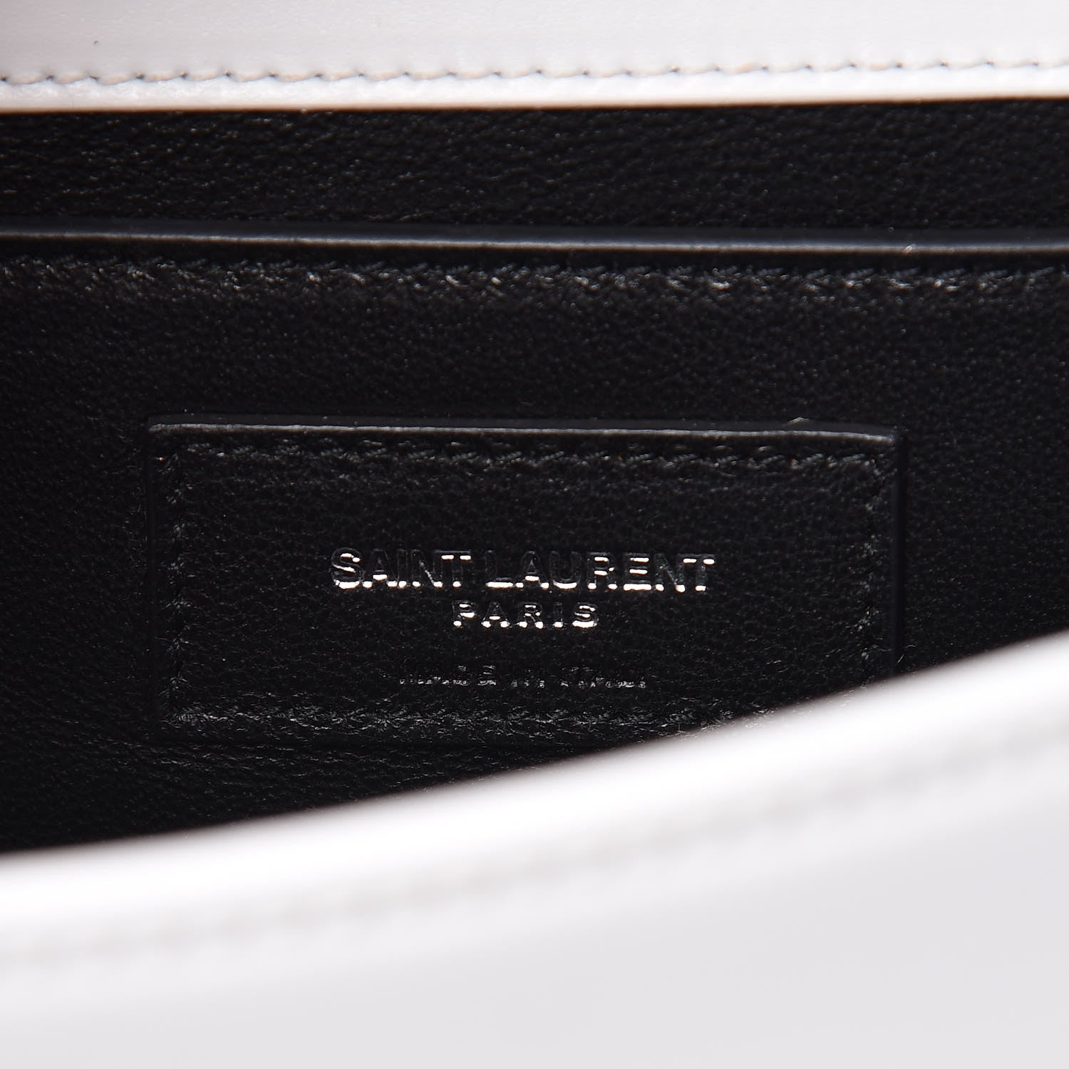 Saint Laurent Smooth Calfskin Small Monogram Kate Satchel Optical White 8 of 9