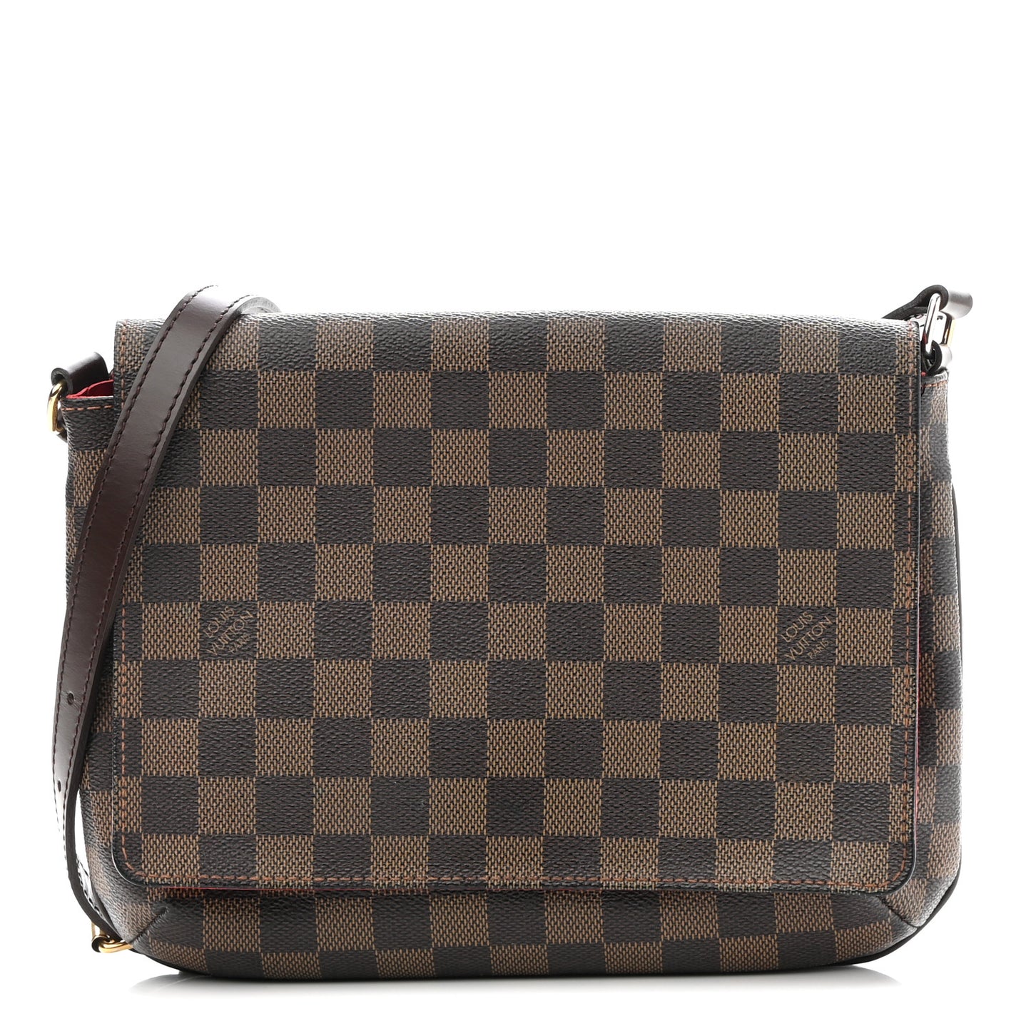 Damier Ebene Musette Tango Long Strap