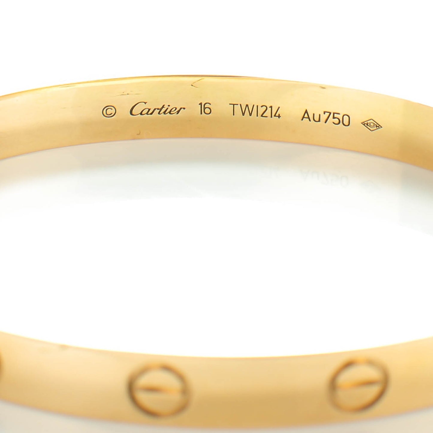 18K Yellow Gold LOVE Bracelet 16