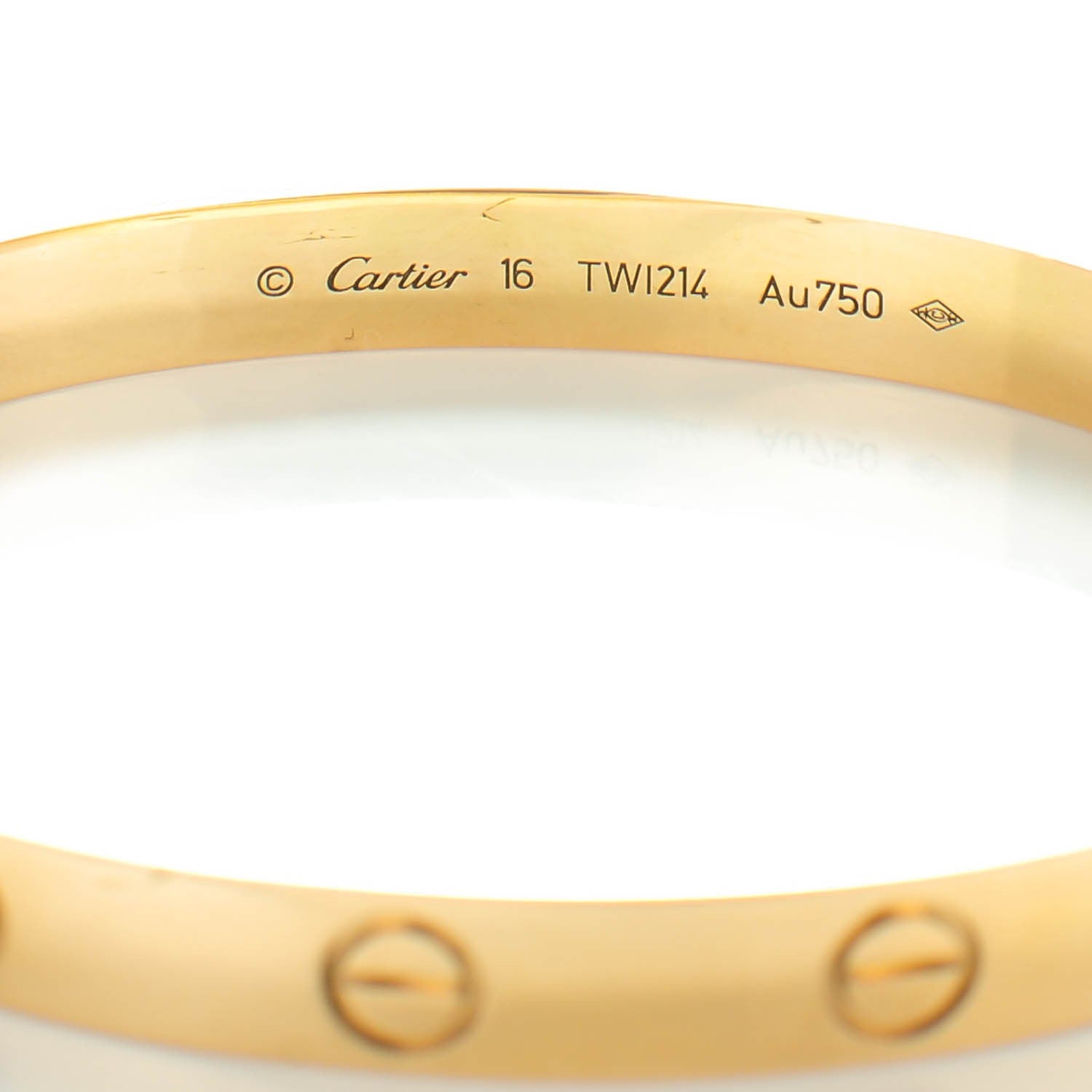 Cartier 18K Yellow Gold LOVE Bracelet 16 4 of 5
