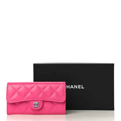 Chanel Caviar Quilted Medium Flap Wallet Dark Pink 12 of 12