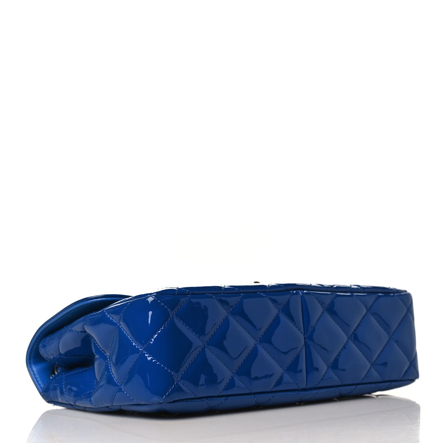 Chanel Patent Quilted Large Coco Shine Flap Blue 3 of 9