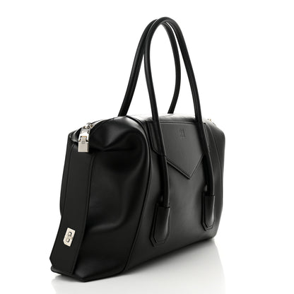 Givenchy Smooth Calfskin Medium Antigona Lock Duffle Bag Black 3 of 10