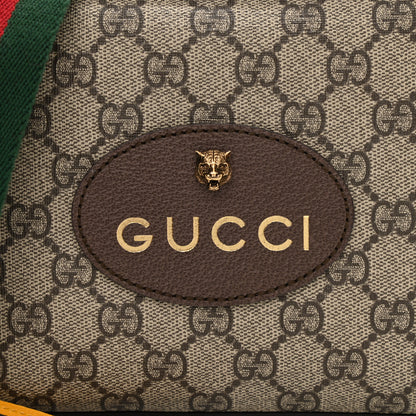 Gucci GG Supreme Monogram Web Neo Vintage Shoulder Bag Beige New Acero Crop 14 of 15