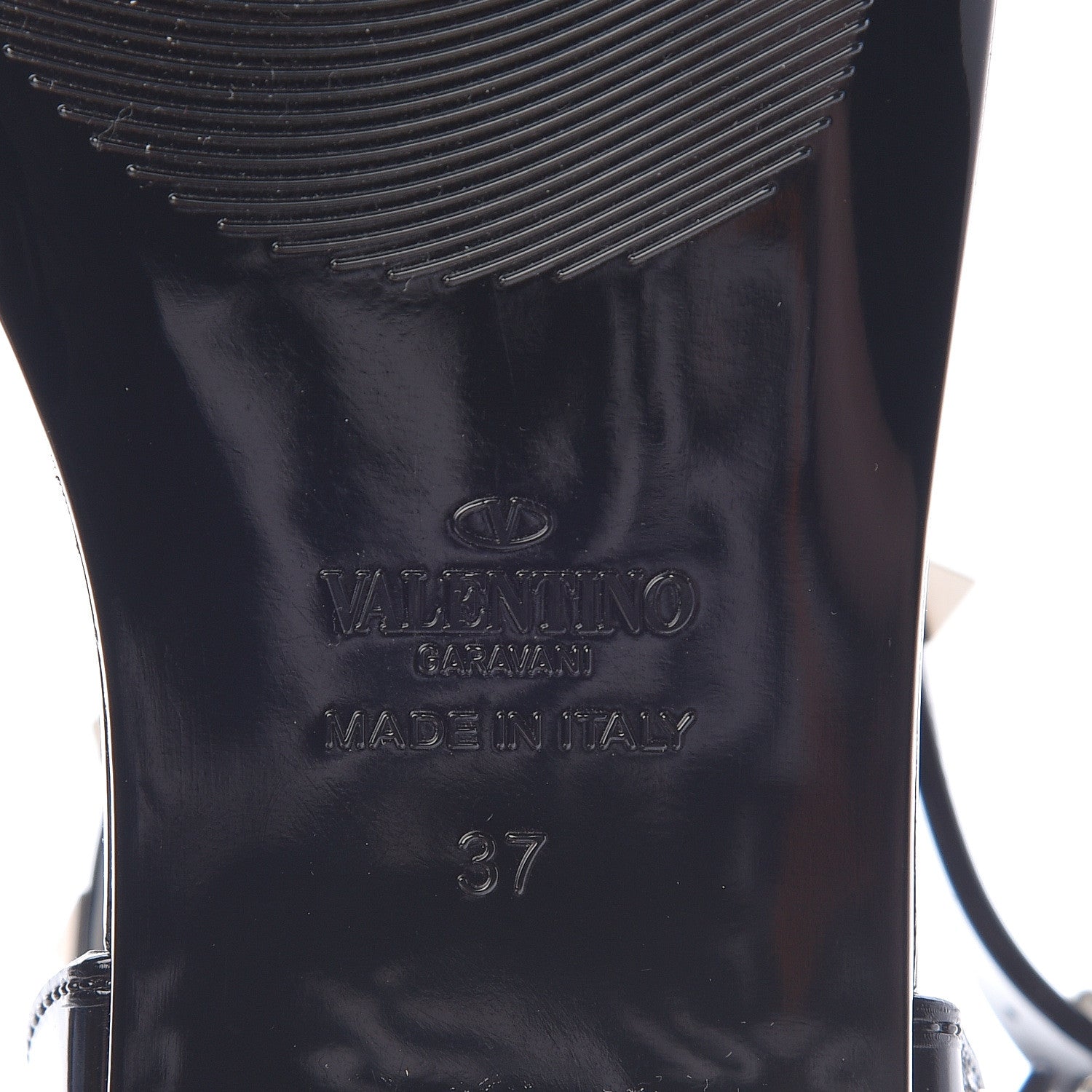 Valentino Garavani PVC Jelly Rockstud Caged Sandals 37 Black 6 of 7