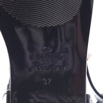 Valentino Garavani PVC Jelly Rockstud Caged Sandals 37 Black 6 of 7