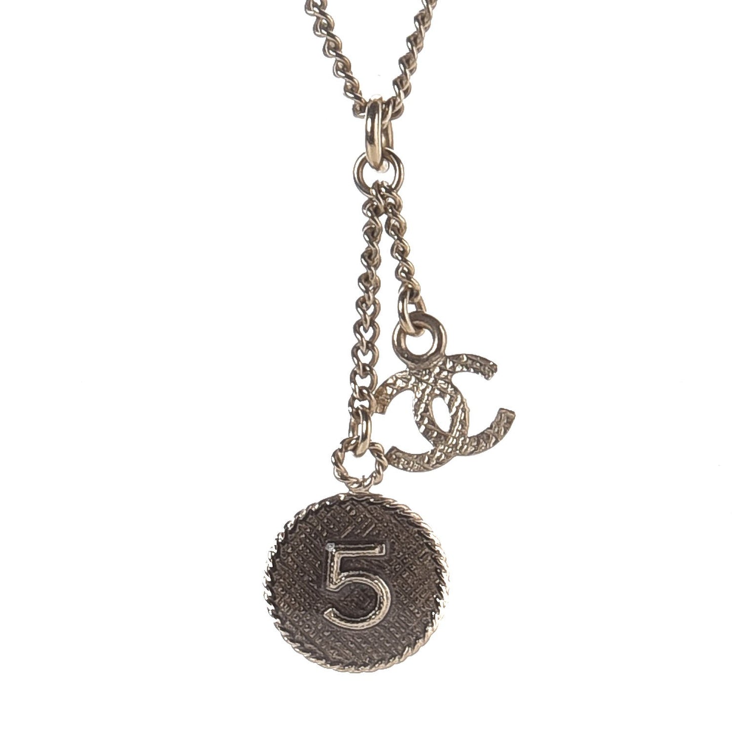 No 5 CC Necklace Gold