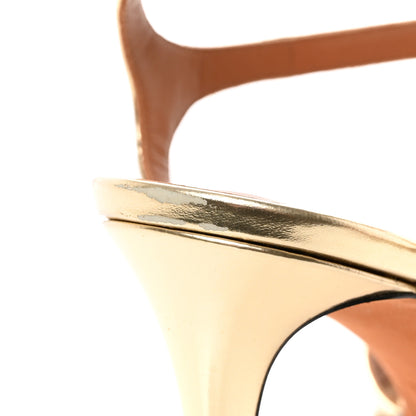 Givenchy Metallic Nappa Ankle Strap Sandals 40 Gold 19 of 21