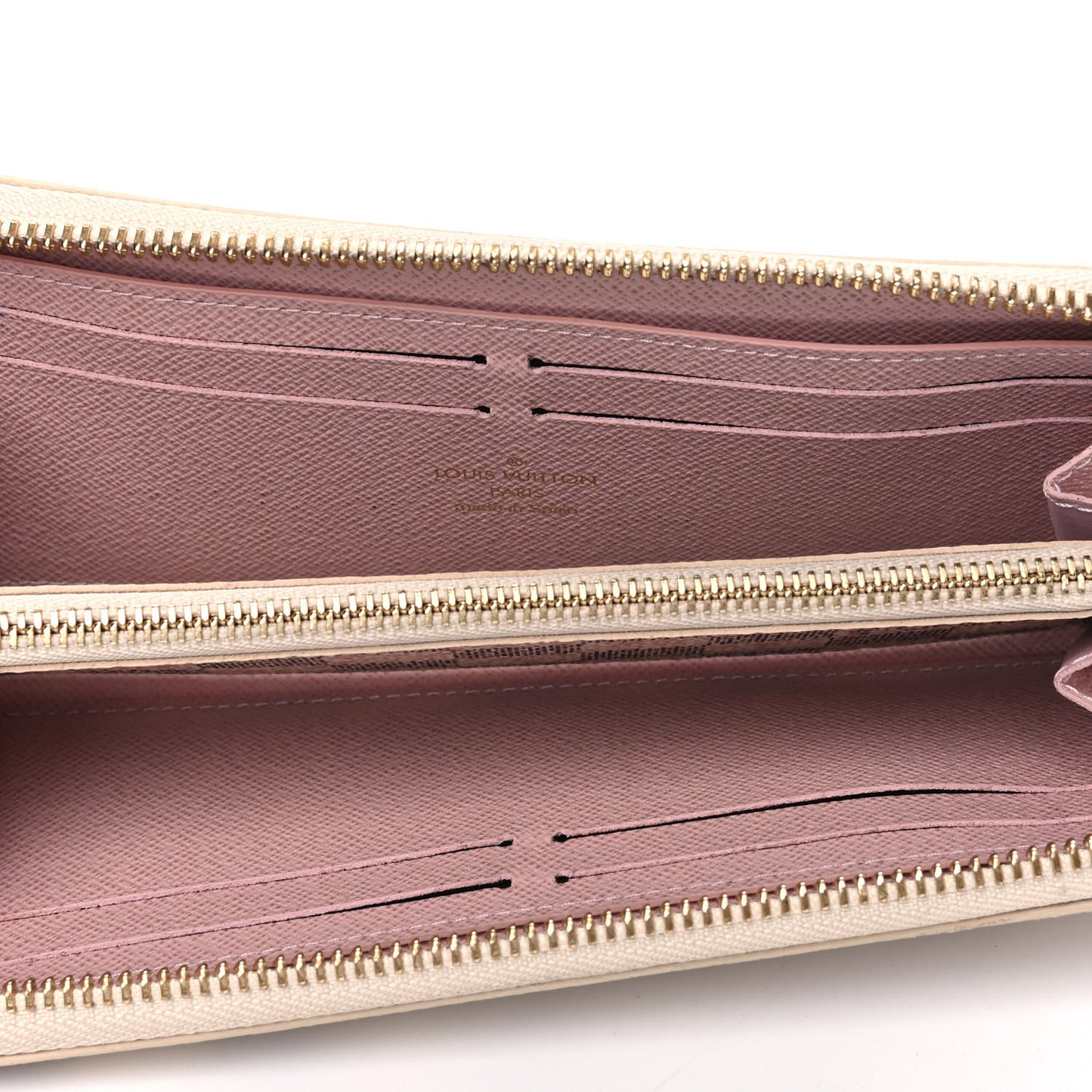 Damier Azur Clemence Wallet Rose Ballerine