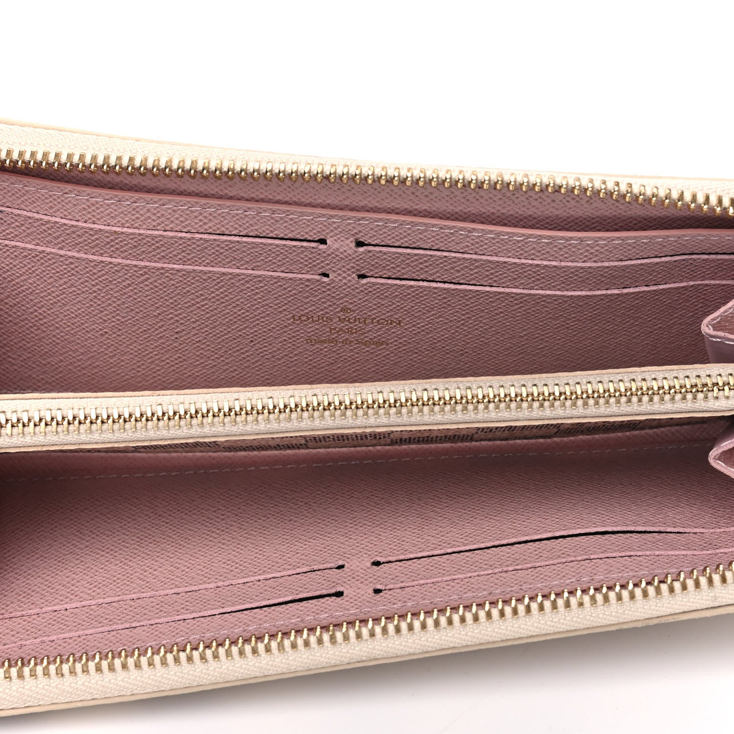 Louis Vuitton Damier Azur Clemence Wallet Rose Ballerine 4 of 14