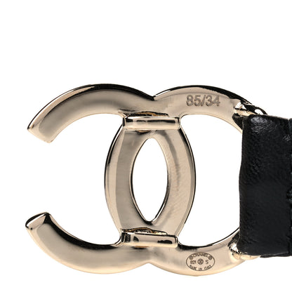 Chanel Calfskin CC Belt 85 34 Black 3 of 5