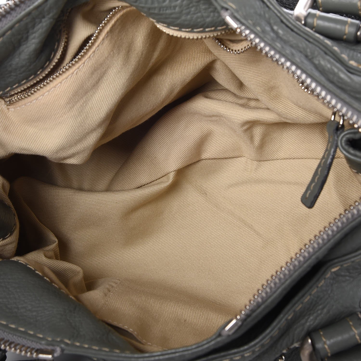 Chloe Calfskin Medium Paddington Satchel Gris Vert 5 of 14