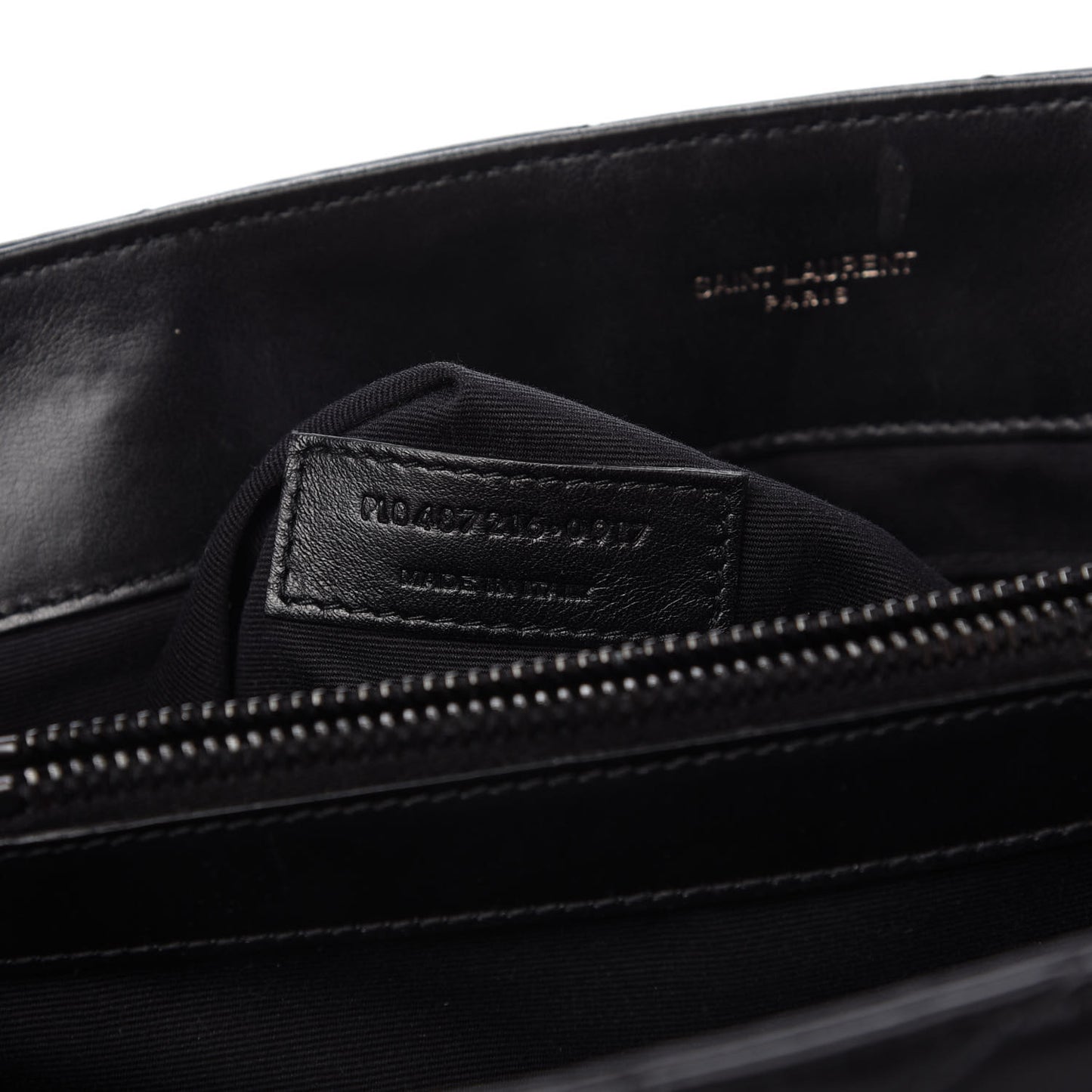 Calfskin Y Quilted Monogram Medium Loulou Chain Satchel Black
