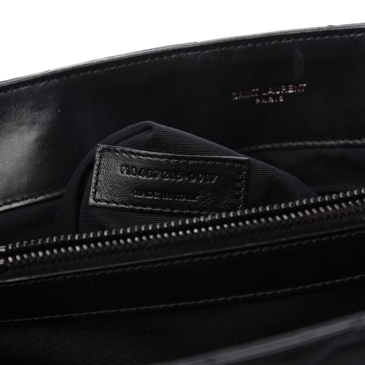 Saint Laurent Calfskin Y Quilted Monogram Medium Loulou Chain Satchel Black 9 of 10