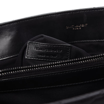 Saint Laurent Calfskin Y Quilted Monogram Medium Loulou Chain Satchel Black 9 of 10