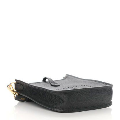 Hermes Taurillon Clemence Evelyne TPM Black 4 of 10