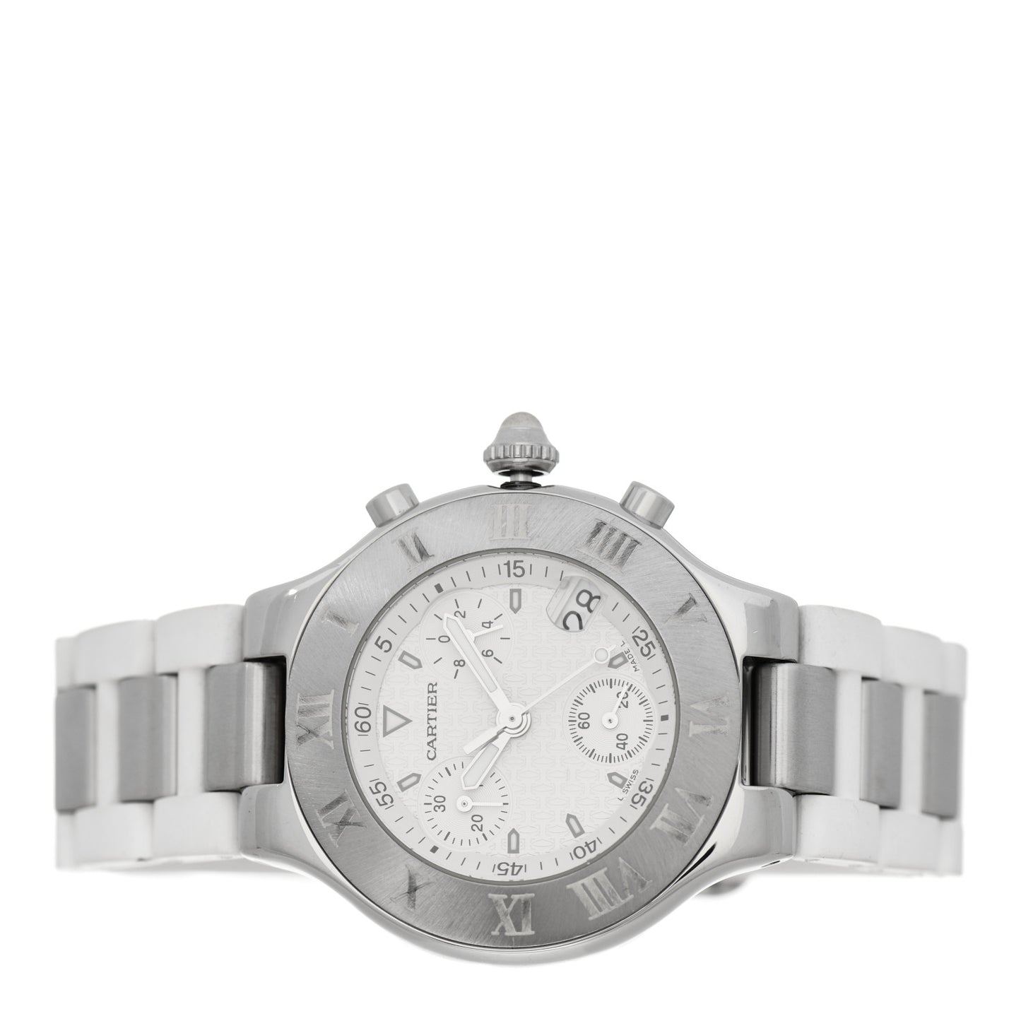 Stainless Steel Rubber 38mm Must 21 Chronoscaph Quartz Watch