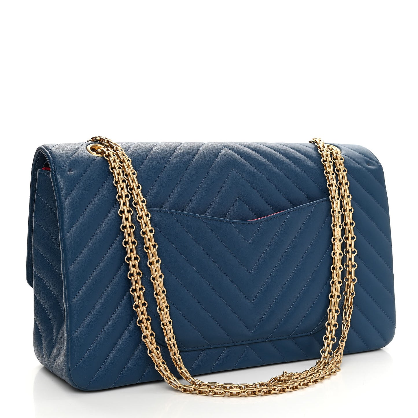 Sheepskin Chevron Quilted 2.55 Reissue 227 Flap Blue