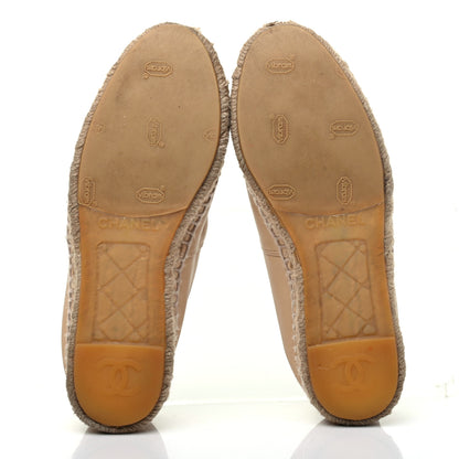 Chanel Lambskin CC Espadrilles 36 Beige Black 5 of 17