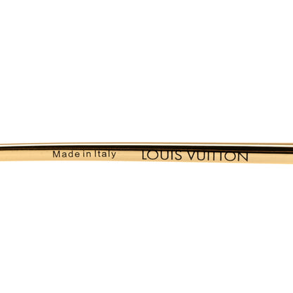 Louis Vuitton Metal LV Charm Square Sunglasses Z1719U Gold 5 of 8