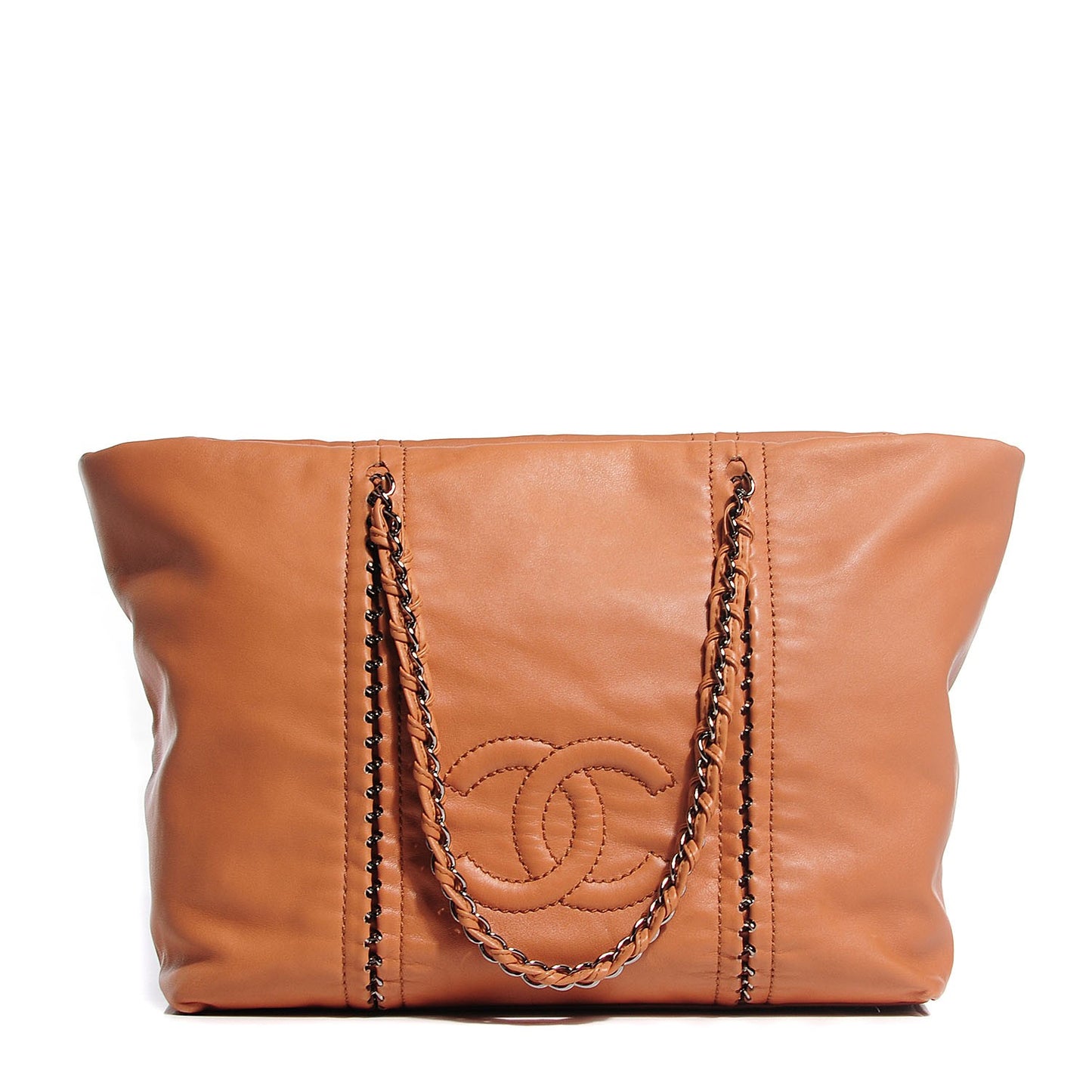 Smooth Calfskin Luxe Ligne Tote Beige