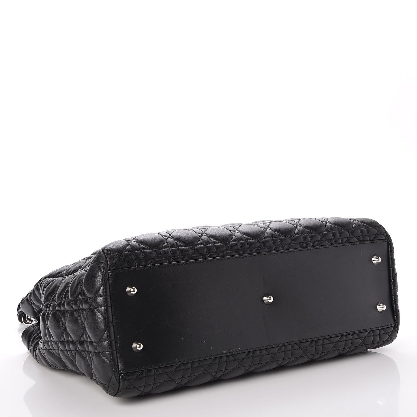 Lambskin Cannage Large Dior Soft Shopping Tote Black