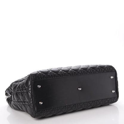 Christian Dior Lambskin Cannage Large Dior Soft Shopping Tote Black 4 of 8